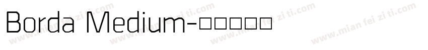 Borda Medium字体转换